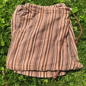 Striped cropped tie up pants!